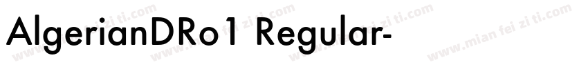 AlgerianDRo1 Regular字体转换